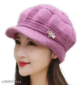 Autumn-winter wool beanie, assorted color knit hat in onesize for outdoor activities, Piftif brand from India