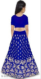 blue FULPARI girls lehenga choli ethnic wear embroidered ghagra choli dupatta set, taffeta silk with net for Indian traditional attire for girls aged 3-14 years