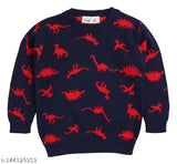 Navy blue dinosaur print cotton sweatshirt for boys, 6-12 months, casual clothing