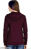 Fleece, grey, long-sleeve women's hood jacket - stylish and warm for winter days