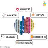 Handwoven wool half sleeves sweaters for newborn baby girl (2-pack), solid pattern, comfortable and soft, front open design, suitable for cold weather, size 0-3 months, made in India