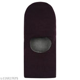 Maroon wool men's balaclava/monkey cap (pack of 1), quality, reversible, warm, lightweight, Indian-made