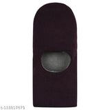 Maroon wool men's balaclava/monkey cap (pack of 1), quality, reversible, warm, lightweight, Indian-made
