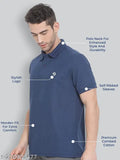 Multicolor solid cotton polo t-shirt for men, luxury nitro design with modern fit and enhanced style, available in various sizes: S-XXL (India)