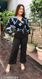 Georgette printed net trendy jumpsuit for women and girls, long sleeves, available in four sizes (S-XL)