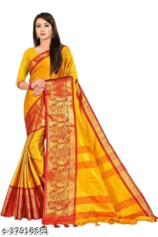 Aura silk saree with jacquard pattern, single piece, free size, best quality at low rate, Indian origin