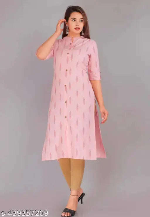 Printed cotton kurti with combo pattern, S to XXXL sizes available, handcrafted Indian apparel
