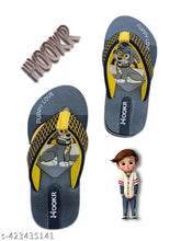 Yellow EVA soled cartoon character Kids slippers - lightweight, soft, trending & comfortable