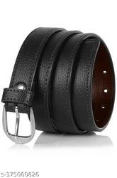 Handmade trendy PU leather black belt for women, suitable for sarees and jeans. Available in various sizes: 26, 28, 30, 32, 34, 36, 38, 40 (inches). Made in India