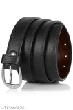 Handmade PU leather black belt for women, trendy and stylish, fits waist sizes 26-40 inches