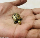 Brass miniature Kachua turtle idol for Feng Shui, peace, success, prosperity home decor