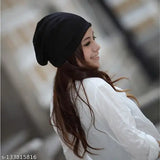 Black polyester beanie, adjustable strap, unisex design for summer sports and fashion