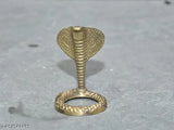 Brass Snake idol for Shivling pooja, intricately crafted Indian Naagdev statue