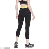 High-quality cotton blend solid sports legging for women/girls, ideal for yoga and gym workouts