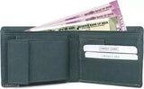 PU leather men's classic fashion wallet, solid design, 2 compartments for ID, debit/credit cards
