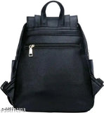 Black PU textured net 3-compartment handbag, ideal for waist bag or belt bag. Free size, made in India