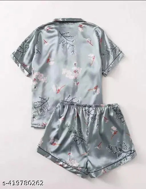 Fashionable printed hosiery nightgowns for women - Latest trends in women's sleepwear (India)