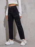 Indian denim, relaxed fit women's jeans, cotton baggy pants - 32 waist x 38 length