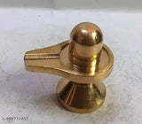 Brass Shiva Shiv Parivar family statue with Lord Shankar, Ganesh, Parvati, & Shiva Lingam, handcrafted Indian Hindu gods for home deity idol gift (1.5" inch, 110 grams)