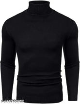 Winter Wear High Neck Sweatshirt Cotton Blend - Solid, lightweight, long sleeve turtleneck for cold weather layering, India origin