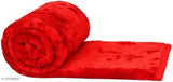 Red trendy floral embossed microfiber blanket, ultra-soft and heavy for winter use