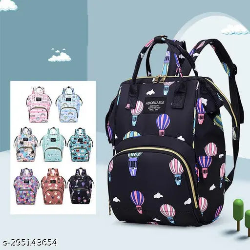 Polyester net diaper bag with bottle organizer & pocket, waterproof, large capacity for baby essentials - modern maternity design