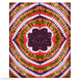 Jaipuri pure cotton spiral tie and dye double bed sheets, two stitched pillow covers in multi-colored batik print, ideal for a sophisticated bedroom look