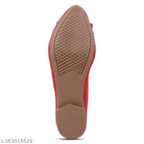 Textured synthetic leather slip-on ballerinas by Apnaaye, comfortable sole for fashionable cruising. Available in sizes IND-4 to IND-9. Origin: India