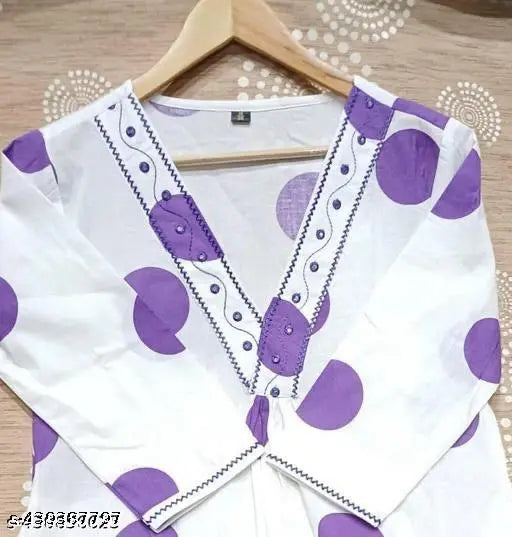 blue polka dot rayon kurta and palazzo set, trendy cotton ethnic dress for girls, Indian designer kurti set with palazzos