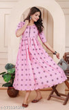 Rayon printed flared Anarkali kurtis for women, perfect for office or casual wear, Indian design