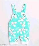 Wool dungarees for babies, printed design, 0-3 months