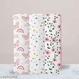 100% Cotton Organi muslin swaddle set for newborn babies (Pack of 3), ideal for AC room use in India
