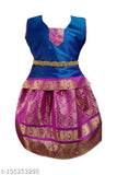 Girls traditional cotton silk lehenga-choli set, embellished & woven design, ready-to-wear for festivals and gatherings, sizes 6-8 years