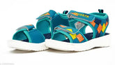 Limited Edition Lecosta sea green patent leather sandals for kids ages 5 to 10 years, featuring EVA sole and velcro fastening with printed net detail