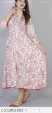Rayon printed combo kurti with three-quarter sleeves, fashionable clothing for women