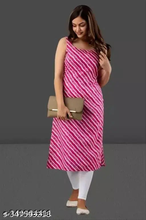 Wine wine-colored straight crepe fabric lehariya kurti for women, featuring ethnic motif and suitable for office or casual wear