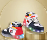 Kids' Iron Man LED light up canvas shoes with memory foam insole and velcro fastening, perfect for outdoor sports running for boys aged 2-5 years old