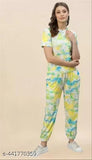 Tie Dye poly crepe pyjama suite & dress combo, trendy sleepwear set with en-suite spa bath amenities, India origin