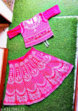 Velvet and net kids' Western party wear Lhenga Choli with embroidery, suitable for special occasions and cultural events