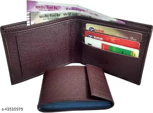 PU Classic world wallet, solid-colored fashion accessory for men and women. Holds multiple cards, photos, and currency compartments. Ideal as a gift, made in India." (124 characters)