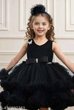 Trendy, embellished net frock for infants to kids, Indian origin, sizes 0-3 months - 7-8 years