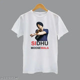 Sidu Moosewala men's polyester t-shirt with short sleeves, printed pattern, sizes S, L, XL, made in India