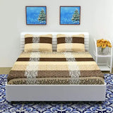 Microfiber botanical flat sheets, Shravya Textile@98, 2 pillow covers for adults, ideal for summer, made in India