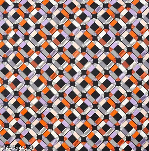 Modern single bed sheet, glace cotton, geometric pattern, fresh look - adult, fitted, superfine quality, summer season, 2 pillow covers included, made in India
