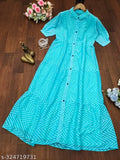 Georgette woven design new jacket kurta, three-quarter sleeves, India-made fashionable clothing