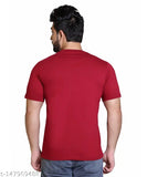 Polycotton men's crew neck half sleeve lounge t-shirt, printed design, India origin