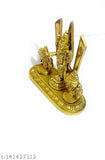 Brass Balaji Shankh Chakkar idol, 350gm, 12.5cm x 12.5cm x 5cm, Indian antique home decor temple accessory
