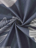White Glace cotton double bedsheet with elastic fitted design and 2 pillow covers, ideal for a single bed. Showcasing a botanical print, perfect for summer seasons