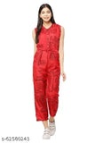 Blue poly crepe sleeveless jumpsuit with printed net pattern - J & J Paper Print jumpsuit for women