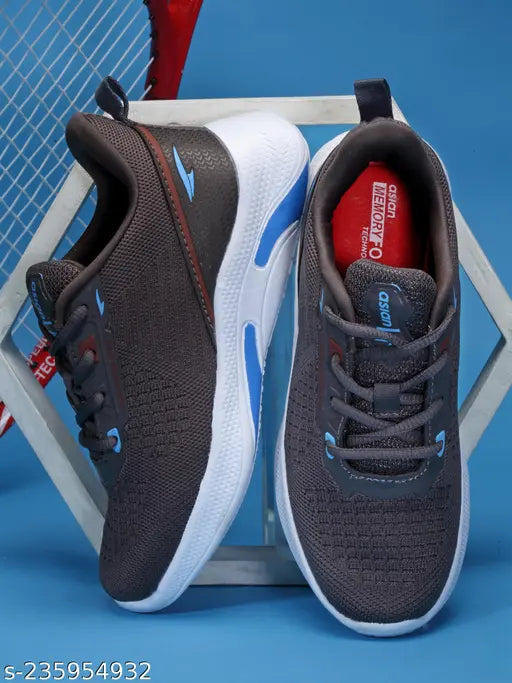 Lightweight mesh running shoes for boys, extra comfortable with memory foam insole, ideal for sports and gym activities. Made by Asian brand." (125 characters)